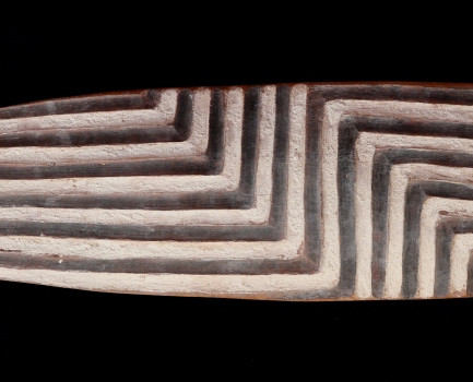 2 carved Aboriginal shield 011029