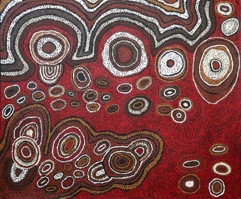 Water Dreaming – Kalipinypa by Nellie Marks Nakamarra