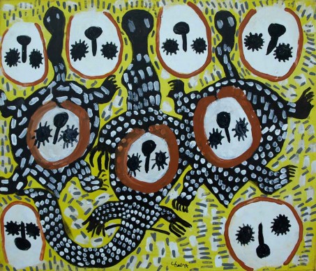 Wandjina, Crocodile and Wullamurrunge by Mabel King