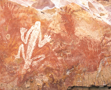 Aboriginal Rock Art at Moochalabra Dam Near Wyndham