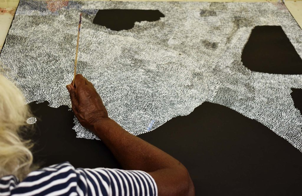 Arlpwe Art and Culture Centre studio shot, Judy Long Nampijinpa Arlpwe Art and Culture Centre studio shot, Judy Long Nampijinpa