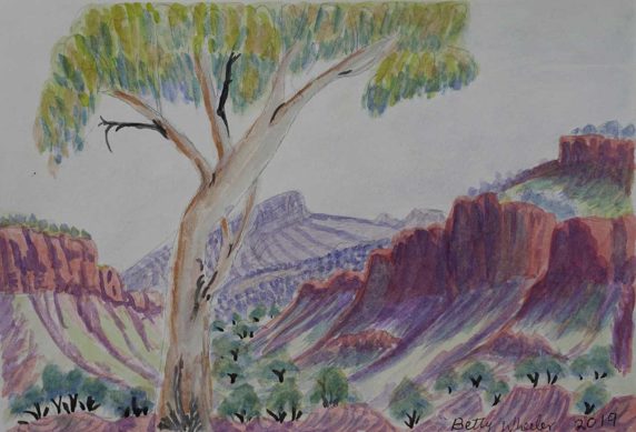 McDonnell Ranges, Central Australia by Betty Wheeler Naparula