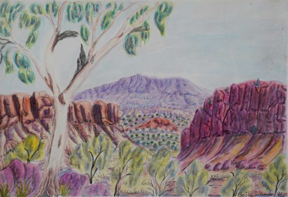 James Range, Central Australia by Betty Wheeler Naparula