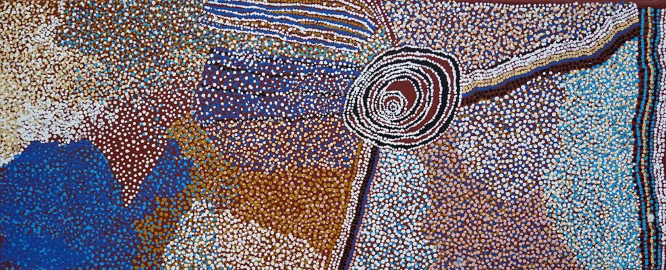 Rockholes and Country near the Olgas by Bill Whiskey Tjapaltjarri