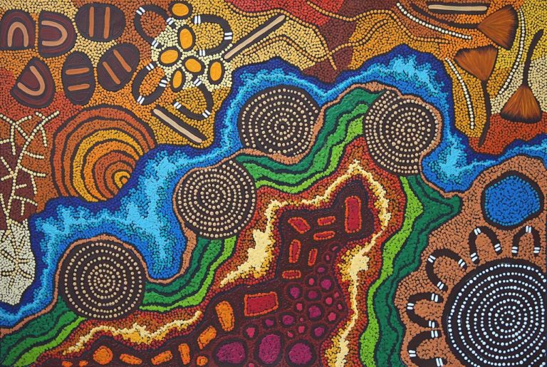 Damien and Yilpi Marks - Aboriginal Art Exhibition - Japingka