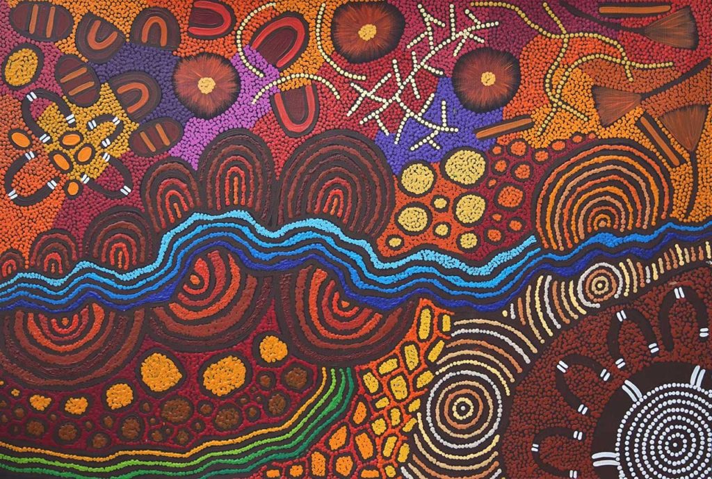 Damien and Yilpi Marks - Aboriginal Art Exhibition - Japingka