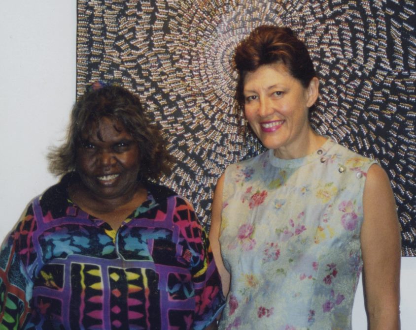 Australian Aboriginal artist Dorothy Napangardi with Roslyn Premont in 1998