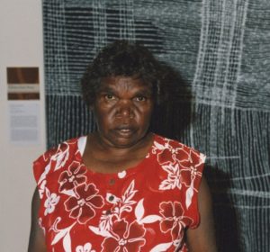 Dorothy Napnagardi winner of the 2002 Telstra Aboriginal Art Award
