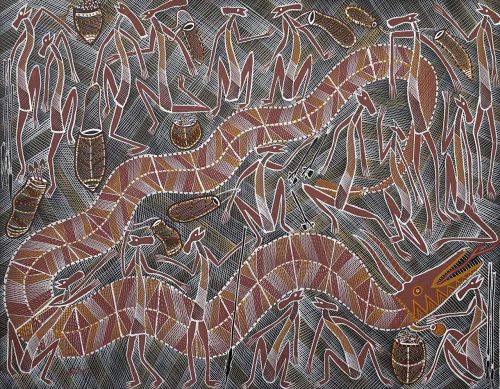 Ngalyod – Rainbow Serpent by Edward Blitner