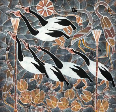Magpie Geese by Edward Blitner