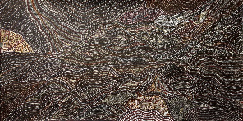 Ngalyipi Jukurrpa – Snake Vine Dreaming by Elsie Napanangka Granites