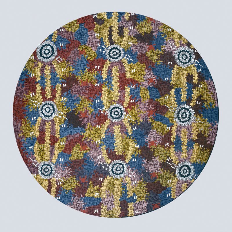 A circular artwork from In Dot Circle and Frame: The Making of Papunya Tula Art