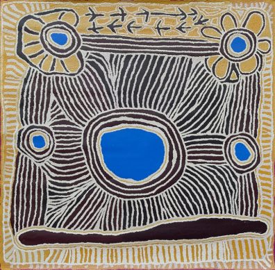 Emu Men at Walukurritje by Linda Syddick Napaltjarri