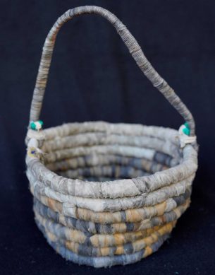 Ghost Net & Fabric Basket by Sharna Wurramara