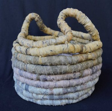 Ghost Net & Fabric Basket by Sharna Wurramara