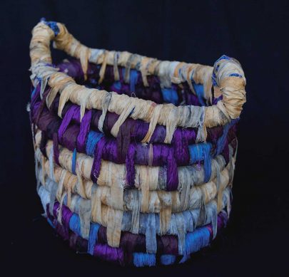 Ghost Net & Fabric Basket by Macie Lalara