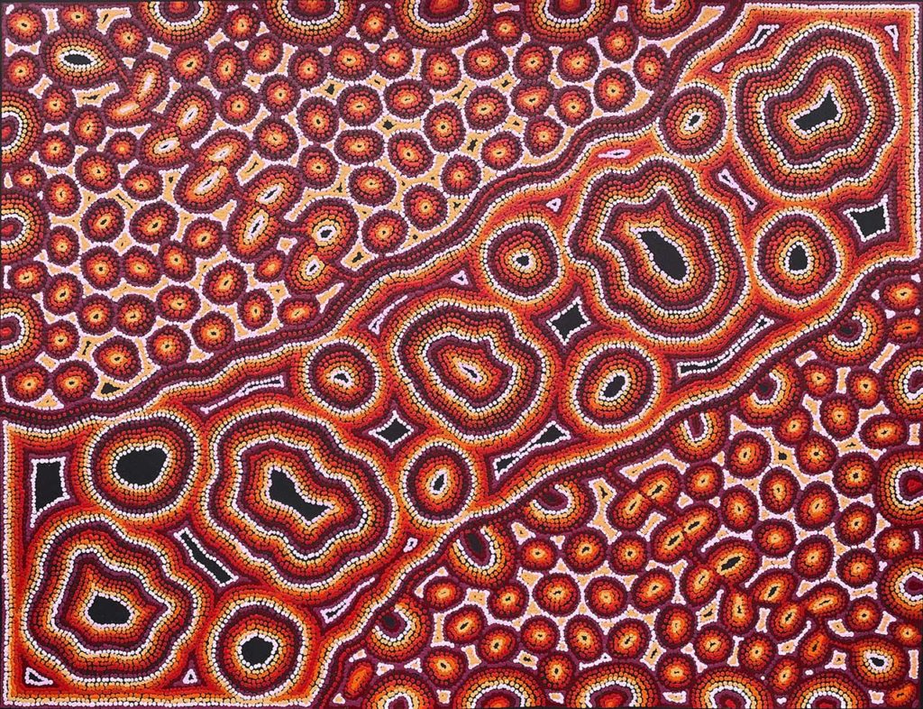 Red Aboriginal Art Paintings at Japingka Gallery