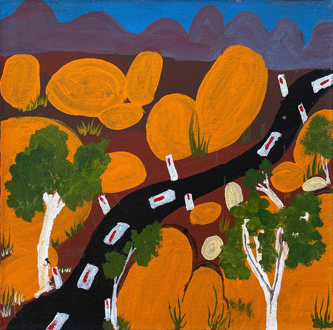 Two Men Fishing, 61x41 cm – Artists of the Barkly