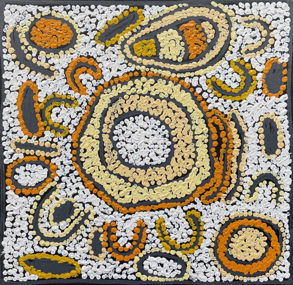 Gold & Yellow Aboriginal Art Paintings at Japingka Gallery