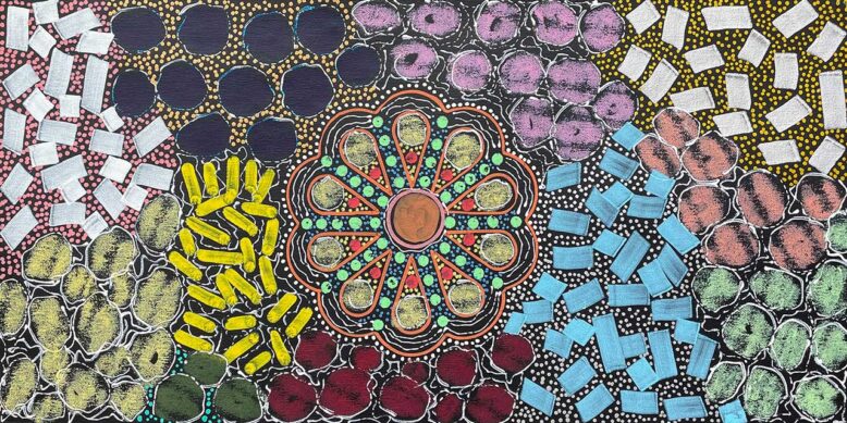 Bush Tucker and Pencil Yam by Rachael Nambula