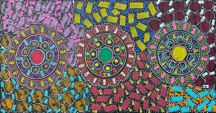 Bush Tucker and Pencil Yam by Rachael Nambula