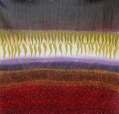 Rain Falling on Leaves by Sonya Edney