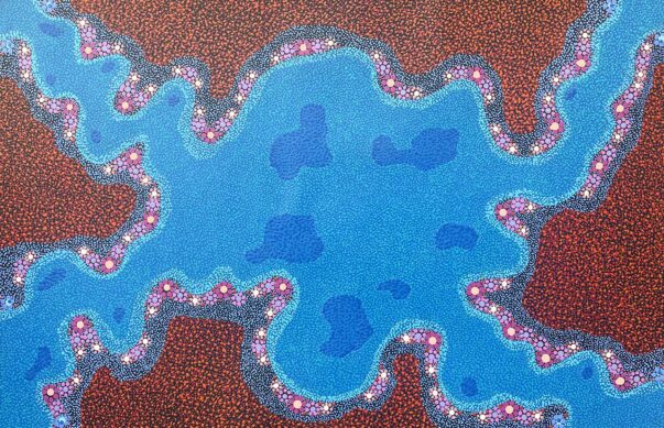 Desert Lake – Creekbed Country by Andrew Tjupurrula Highfold