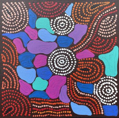 Water Dreaming at Kalipinypa by Nellie Marks Nakamarra