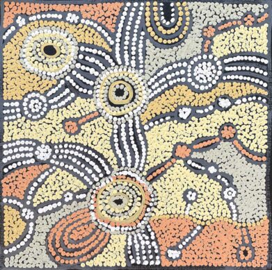 Water Dreaming at Kalipinypa by Nellie Marks Nakamarra