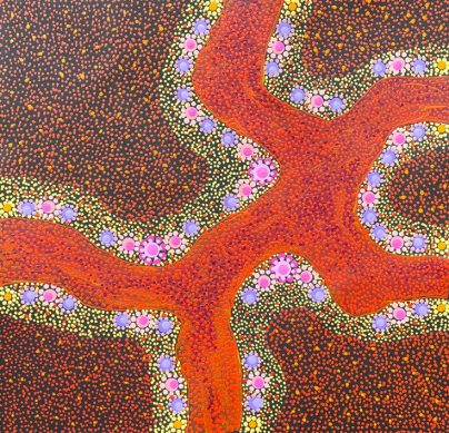 Desert Dry Creekbed by Andrew Tjupurrula Highfold