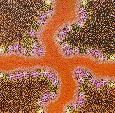 Desert Dry Creekbed by Andrew Tjupurrula Highfold