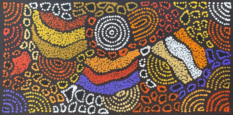 Water Dreaming at Kalipinypa by Nellie Marks Nakamarra