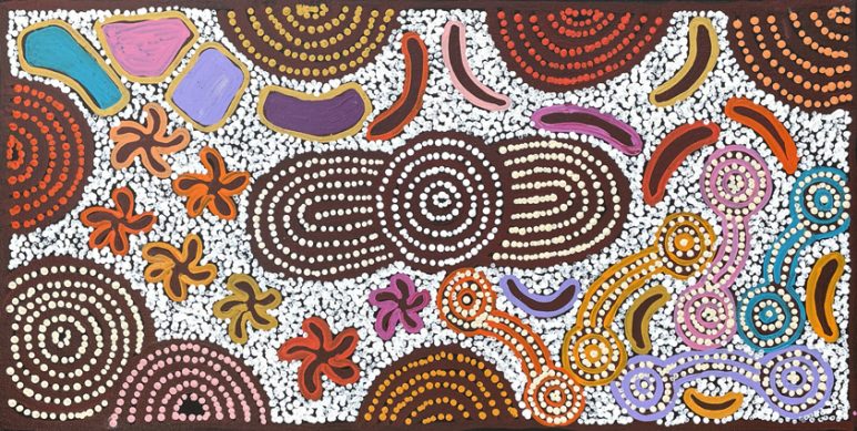 Water Dreaming at Kalipinypa by Nellie Marks Nakamarra