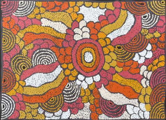 Water Dreaming at Kalipinypa by Nellie Marks Nakamarra