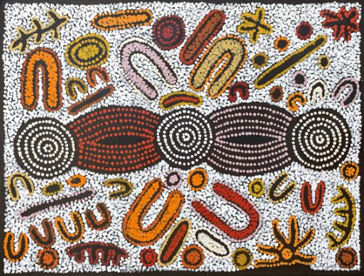 Water Dreaming at Kalipinypa by Nellie Marks Nakamarra