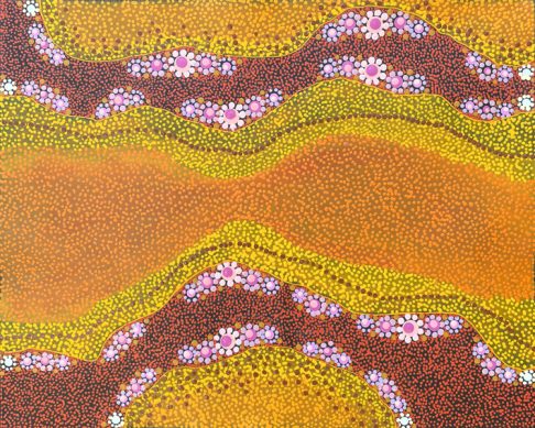 Desert Dry Creekbed by Andrew Tjupurrula Highfold