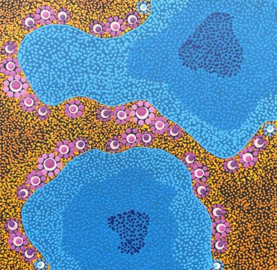 Dry Desert Creekbed by Andrew Tjupurrula Highfold