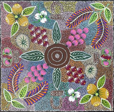 Women Collecting Imuna- Bush Food by Tanya Price Nangala