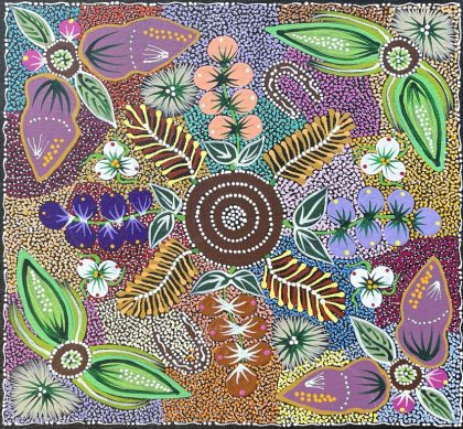 Women Collecting Imuna- Bush Food by Tanya Price Nangala