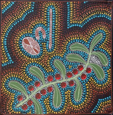 Woman picking Bush Berries by Marie Ryder