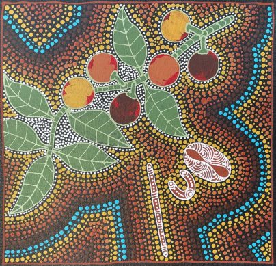 Woman picking Wild Figs by Marie Ryder