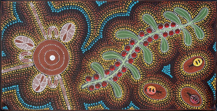 Woman picking Bush Berries by Marie Ryder