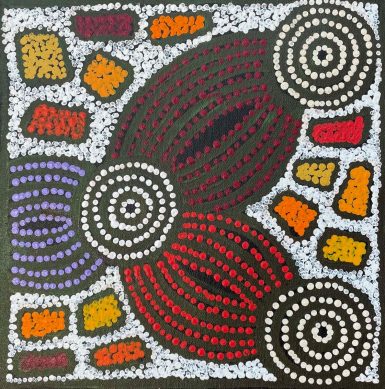 Water Dreaming at Kalipinypa by Nellie Marks Nakamarra