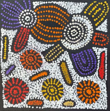 Water Dreaming at Kalipinypa by Nellie Marks Nakamarra