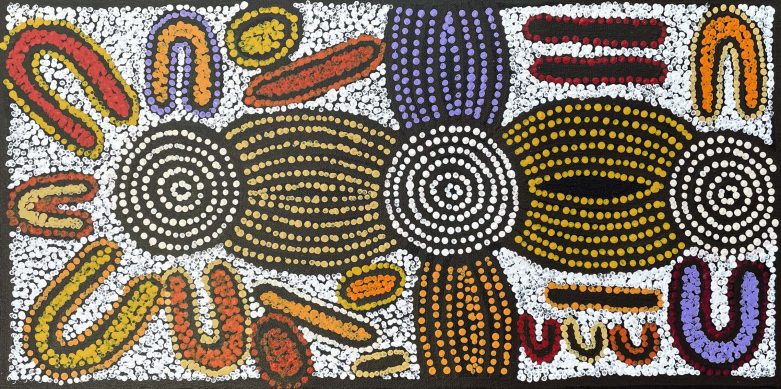 Water Dreaming at Kalipinypa by Nellie Marks Nakamarra