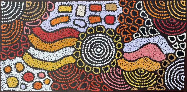 Water Dreaming at Kalipinypa by Nellie Marks Nakamarra