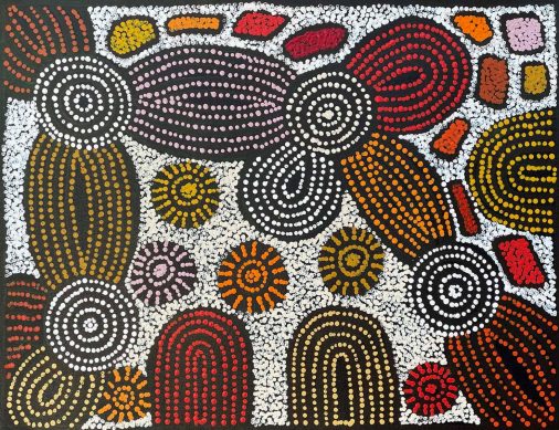 Water Dreaming at Kalipinypa by Nellie Marks Nakamarra