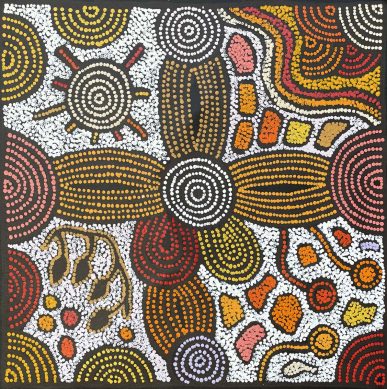 Water Dreaming at Kalipinypa by Nellie Marks Nakamarra