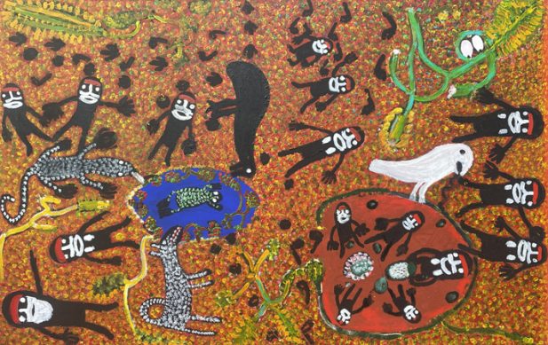 People are Camped at a Rockhole by Mary McLean