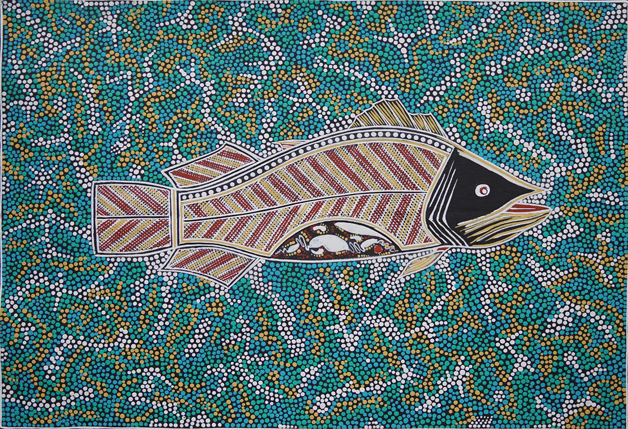 Aboriginal Barramundi Art Japingka Aboriginal Art Gallery